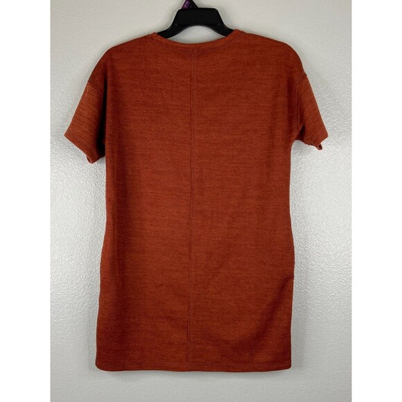 New In Collection Women Small Shirt Dress Burnt Orange Short Sleeve NWT - Picture 4 of 8